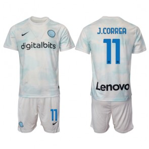 Inter Milan Joaquin Correa #11 kläder Barn 2022-23 Bortatröja Kortärmad (+ korta byxor)
